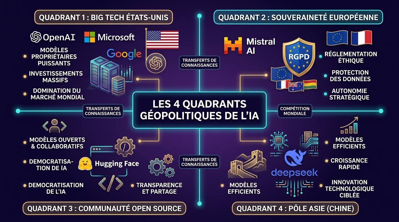 Les 4 quadrants géopolitiques de l'IA