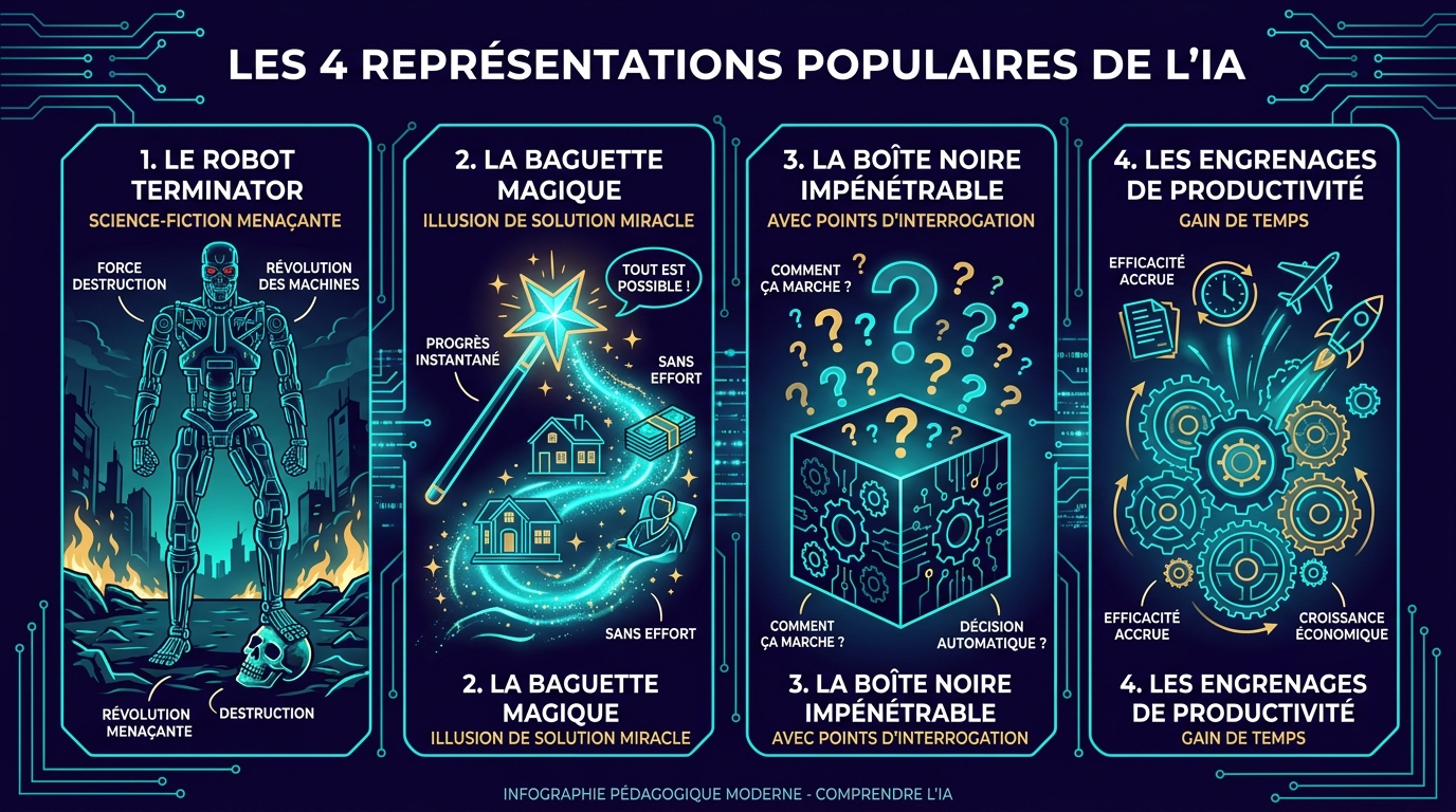 Les 4 représentations populaires de l'IA