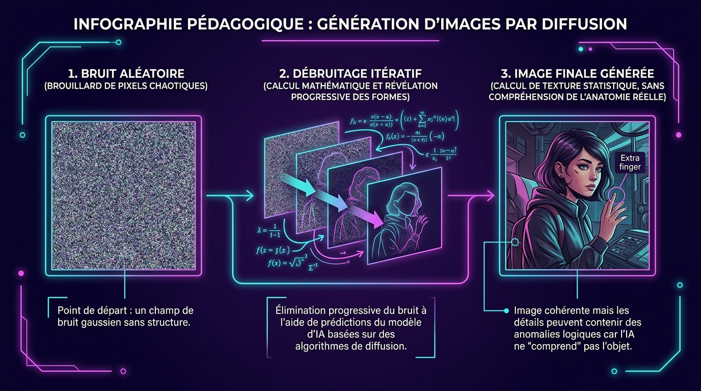Génération d'images par diffusion de pixels